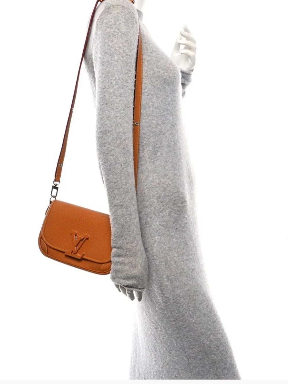 Louis Vuitton Orange/Tan Epi Leather Crossbody with LV Logo - Picture 2 of 8